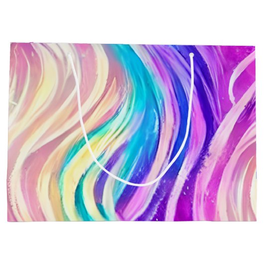 Funkelnd Wirbles Muster Große Geschenktüte (Rückseite)