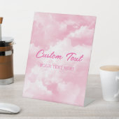 Funkelnd  Wolken Party Benutzerdefiniert Text Sockelschild (In SItu)