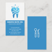 Funkelnd Zahnsymbol | Zahnarzt Visitenkarte (Vorne/Hinten)