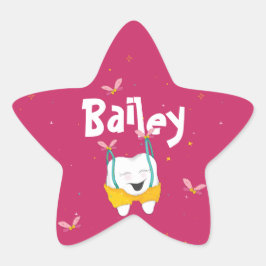 Funkelnd Zauberrosa Stern-Aufkleber