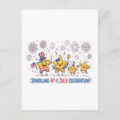 Funkelnde 4. Juli-Feier Postkarte (Vorderseite)
