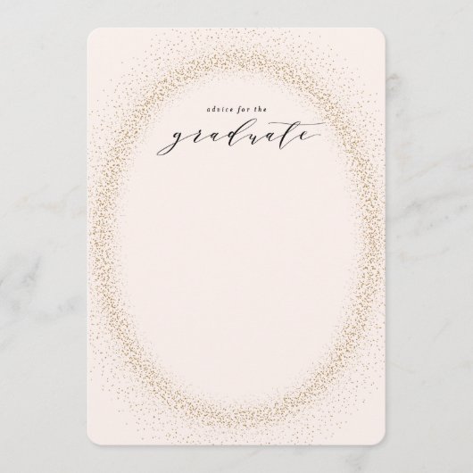 Funkelnde Abschluss-Wörter von Weisheitsratenkarte Hinweiskarte (Vorderseite)