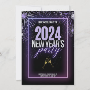 Funkelnde Anfänge: Neujahrsfeier Einladung