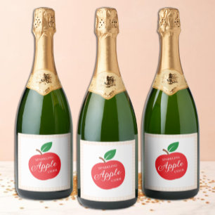 Funkelnde Apfelwein-Baby-Party Schaumweinetikett