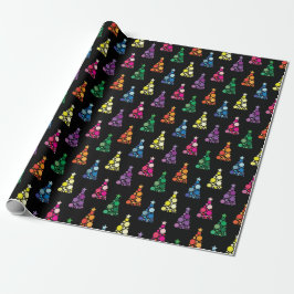Funkelnde Bäume Geschenkpapier