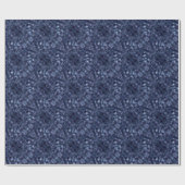 Funkelnde Blaue Bokeh-Lichter Geschenkpapier (Flach)