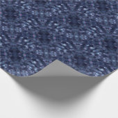 Funkelnde Blaue Bokeh-Lichter Geschenkpapier (Ecke)