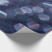 Funkelnde Blaue Bokeh-Lichter Geschenkpapier (Ecke)