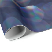 Funkelnde Blaue Bokeh-Lichter Geschenkpapier (Rolleneckpunkt)