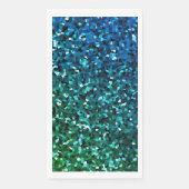 Funkelnde Blaugrüne Glitzernde Farbenfrohe Feierta Serviette (Vorderseite)