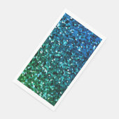 Funkelnde Blaugrüne Glitzernde Farbenfrohe Feierta Serviette (Ecke)