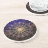 Funkelnde Blume im klaren Nachthimmel Getränkeuntersetzer