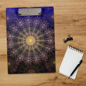 Funkelnde Blume im klaren Nachthimmel Klemmbrett