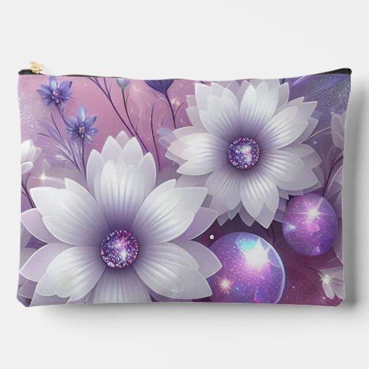 funkelnde Blume Zubehörtasche (Vorderseite)