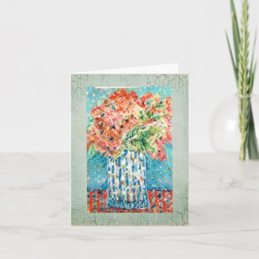 Funkelnde BlumenMitteilungskarten Karte (Vorderseite)