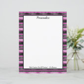 Funkelnde Chic Rosa Schwarzes Glitter-Streifen-Per (Stehend Vorderseite)