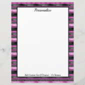 Funkelnde Chic Rosa Schwarzes Glitter-Streifen-Per (Vorderseite)