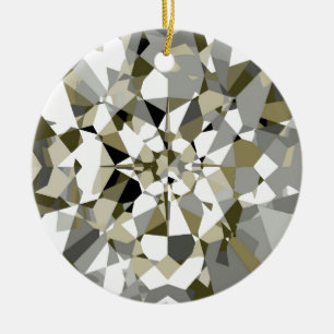 Funkelnde Diamant-Verzierung Keramik Ornament