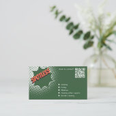 Funkelnde Eindrücke Reinigung von Grün und Weiß Visitenkarte (Stehend Vorderseite)