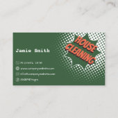 Funkelnde Eindrücke Reinigung von Grün und Weiß Visitenkarte (Rückseite)