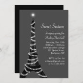 Funkelnde Einladung des Eiffelturm-Bonbon-16 (Vorne/Hinten)