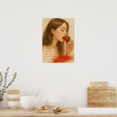 Funkelnde Erdbeer-Kunst Poster (Küche)