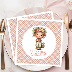 Funkelnde Fee Florale Pastell 7. Geburtstagsfeier  Serviette