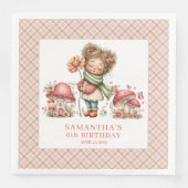 Funkelnde Feengarten-Geburtstagsfeier Party Serviette (Vorderseite)