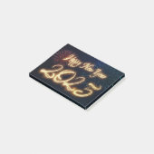 Funkelnde Feuerwerke - Glück im neuen Jahr 2025 Post-it Klebezettel (angewinkelt)