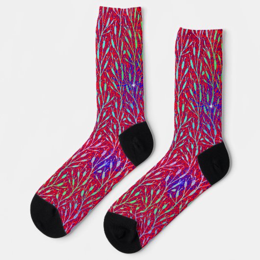 Funkelnde Feuerwerksparty-Muster Socken (Linkes Detail)