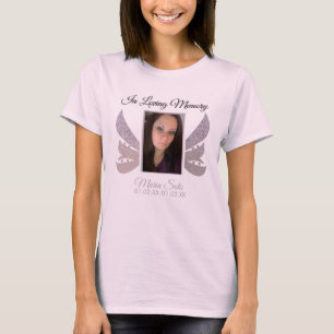 Funkelnde Gedenkbestattung Beerdigung Glitter Flüg T-Shirt