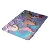 Funkelnde Glitter 3D farbenfrohe Weltkarte  Badematte (Schrägansicht)