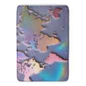 Funkelnde Glitter 3D farbenfrohe Weltkarte  Badematte (Vorderseite Vertikal)