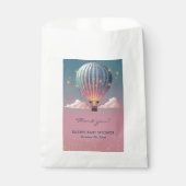 Funkelnde Glitzer Heißluftballon Babydusche Geschenktütchen (Vorderseite)