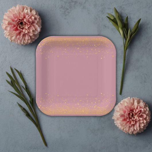 Funkelnde Glitzer Heißluftballon Babydusche Pappteller