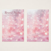 Funkelnde Glitzer-Leuchten rosa Ohrring-Grafikkart (Vorne & Hinten)