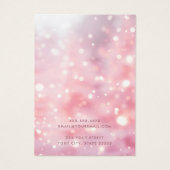 Funkelnde Glitzer-Leuchten rosa Ohrring-Grafikkart (Rückseite)