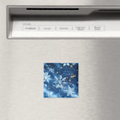 Funkelnde Glitzer-Schneeflocken Winter Weihnachten Magnet (In Situ (Geschirrspüler))