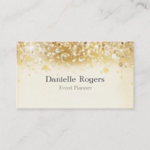 Funkelnde goldene Lichter Glam elegante Visitenkar Visitenkarte