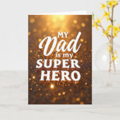 Funkelnde Held Karte Mein Papa (Gelbe Blume)