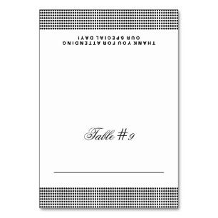 Funkelnde Hochzeit gefaltete Platzkarte Tischnummer