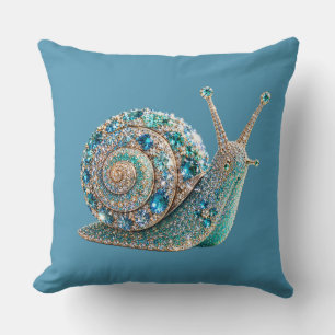 Funkelnde Juwelen-Schnecke Kissen