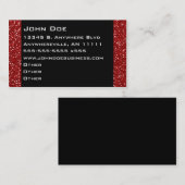 Funkelnde karminrote GrenzVisitenkarte Visitenkarte (Vorne/Hinten)