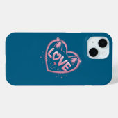 Funkelnde Katzenliebe Case-Mate iPhone Hülle (Rückseite (Horizontal))