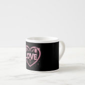 Funkelnde Katzenliebe Espressotasse (Vorderseite Rechts)