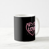 Funkelnde Katzenliebe Kaffeetasse (VorderseiteRechts)