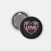 Funkelnde Katzenliebe Magnet (Vorderseite/Rückseite)