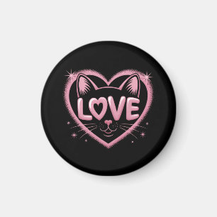 Funkelnde Katzenliebe Magnet