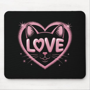Funkelnde Katzenliebe Mousepad