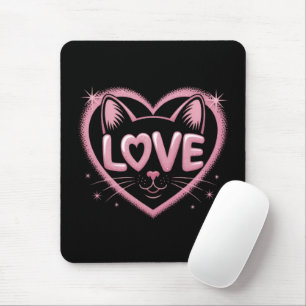 Funkelnde Katzenliebe Mousepad